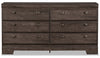 Yorkdale Bedroom 6-Drawer Dresser, 61.4"W x 32.3"H, Made in Canada - Grey
