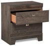 Yorkdale Bedside 2-Drawer Nightstand, 23.5"W x 24.7"H, Made in Canada - Grey | Table de nuit Yorkdale de 23,5 po (L) x 24,7 po (H) à 2 tiroirs, fabriquée au Canada - grise