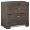 Yorkdale Bedside 2-Drawer Nightstand, 23.5"W x 24.7"H, Made in Canada - Grey | Table de nuit Yorkdale de 23,5 po (L) x 24,7 po (H) à 2 tiroirs, fabriquée au Canada - grise