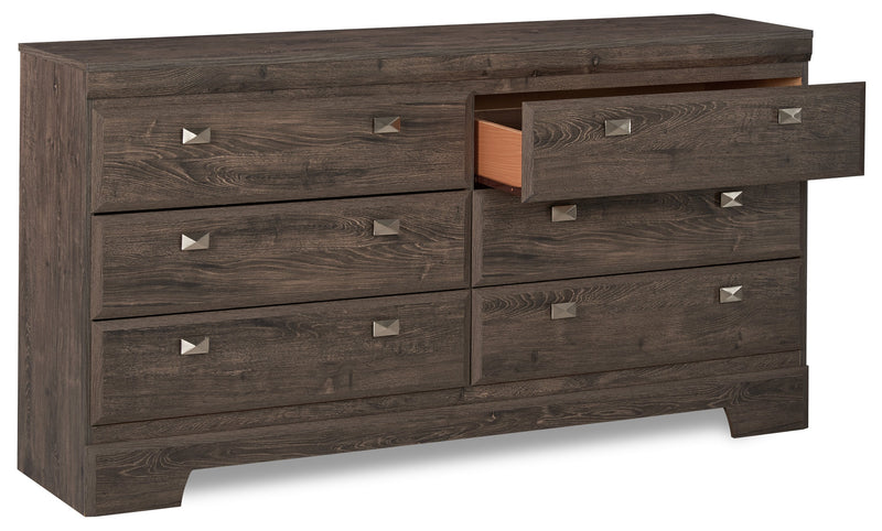 Yorkdale Bedroom 6-Drawer Dresser, 61.4\"W x 32.3\"H, Made in Canada - Grey