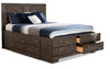 Yorkdale Grey Full Storage Bed - {Contemporary} style Bed in Alabaster Oak {Engineered Wood}