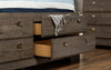 Yorkdale Grey Full Storage Bed - {Contemporary} style Bed in Alabaster Oak {Engineered Wood}