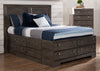 Yorkdale Grey Full Storage Bed - {Contemporary} style Bed in Alabaster Oak {Engineered Wood}
