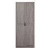 Manhattan Comfort Hopkins Modern Freestanding Storage Closet with 7 Shelves - Grey|Armoire de rangement autoportante moderne Hopkins de Manhattan Comfort avec 7 tablettes - noire