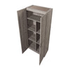 Manhattan Comfort Hopkins Modern Freestanding Storage Closet with 7 Shelves - Grey|Armoire de rangement autoportante moderne Hopkins de Manhattan Comfort avec 7 tablettes - noire
