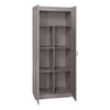 Manhattan Comfort Hopkins Modern Freestanding Storage Closet with 7 Shelves - Grey|Armoire de rangement autoportante moderne Hopkins de Manhattan Comfort avec 7 tablettes - noire