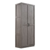 Manhattan Comfort Hopkins Modern Freestanding Storage Closet with 7 Shelves - Grey|Armoire de rangement autoportante moderne Hopkins de Manhattan Comfort avec 7 tablettes - noire