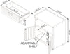 Fortress Textured Metal 31.5" Garage Mobile Cabinet with Drawer & 2 Adjustable Shelves - White|Armoire mobile Fortress de Manhattan Comfort de 31,5 po en métal texturé avec tiroir et 2 tablettes réglables pour le garage - blanche