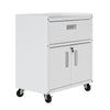 Fortress Textured Metal 31.5" Garage Mobile Cabinet with Drawer & 2 Adjustable Shelves - White|Armoire mobile Fortress de Manhattan Comfort de 31,5 po en métal texturé avec tiroir et 2 tablettes réglables pour le garage - blanche