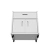 Fortress Textured Metal 31.5" Garage Mobile Cabinet with Drawer & 2 Adjustable Shelves - White|Armoire mobile Fortress de Manhattan Comfort de 31,5 po en métal texturé avec tiroir et 2 tablettes réglables pour le garage - blanche