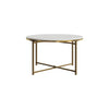 Gilded Round Coffee Table White Marble Tabletop | Gilded Table Basse Ronde avec Plateau en Marbre Blanc