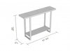 47” Console Table With 1 Shelf - Reclaimed Wood Look With Black Metal | Console de 47 po avec 1 tablette - apparence de bois recyclé avec métal noir