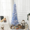 Homcom Snow Flocked Pencil Christmas Tree Slim Artificial Christmas Tree|Homcom Arbre De Noel Artificiel Fin Floque De Neige Artificielle 6pi