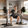 Soozier 2-Piece Adjustable Squat Rack for Home Gym Strength Training, Black