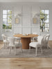 Hathaway and Palmer Modern Industry Chic 7-Piece Dining Set in Silver Lining and Natural Dining Room Set | Ensemble de salle a manger moderne industriel chic Hathaway et Palmer 7 pieces, finition Silver Lining et Naturel