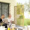 Outsunny Outdoor Privacy Screen, Freestanding Outdoor Divider, Gold
