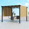 Outsunny 10' X 10' Retractable Pergola Canopy For Backyard, Garden, Brown|Outsunny Auvent De Pergola Retractable 10' X 10' Pour Jardin, Marron