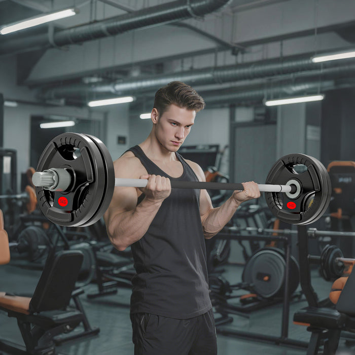Soozier 4 x 11lbs Weight Plates Set, 2-Inch Barbell Weights Set
