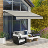 Outsunny 10' X 8' Patio Retractable Awning Sunshade Shelter, Light Grey|Outsunny 10' X 8' Auvent Retractable, Abri Pare-soleil, Gris Clair