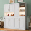 Ethan Space-Saving Murphy Bed with Storage and Foldable Design,Twin Size,White Twin Bed  | Ethan Lit escamotable gain de place avec rangement et design pliable, Taille simple, Blanc