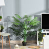 Outsunny 4FT Artificial Tropical Palm Tree Faux Plant with Lifelike Leaves
