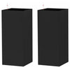 Outsunny 2 Pack Plastic Planter, 11 Inch Outdoor Planters, Black
