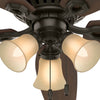 Builder Low Profile Ceiling Fan with Light Fixture - Bronze | Ventilateur de plafond à profil bas du constructeur avec luminaire - Bronze