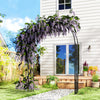 Outsunny 7.3ft Steel Garden Arch Trellis, Garden Arbor For Climbing Plants
