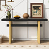 Emma 59.25" Farmhouse Style Sofa Table for Entryway -Black & Brown | Console de style maison de campagne Emma 150 cm pour entrée - finition noire et brune