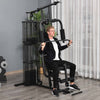 Soozier Home Gym, Multifunction Gym Equipment Workout Station With 100lbs Weight Stack For Lat Pulld|Soozier Station De Musculation Entrainement Complet Gym System Musculation Exercice Workout Station