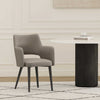 Tremont Modern Metal Vegan Leather Armchair in Taupe | Fauteuil moderne Tremont en metal et cuir vegetalien taupe