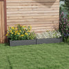 Outsunny Wooden Raised Garden Bed With 2 Planter Box, Fabric Liner|Outsunny Lit De Jardin Sureleve En Bois Avec 2 Jardinieres, Gris