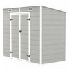 Outsunny 8' X 4' Outdoor Storage Shed, Resin Shed With Floor, Light Grey