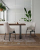 Kara Modern Wood Upholstered Dining Chair in Light Gray - Set of 2 | Chaise de salle a manger moderne en bois Kara avec revetement en tissu gris clair - Lot de 2