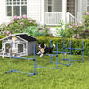 Pawhut 39"L Dog Agility Training Equipment for Large Medium Small Dog, 4 PCS Adjustable Height Hurdles for Agility Training, Obstacle Course Starter Kit, 4.5KG Net Wight, Blue