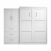 Bestar Pur Queen Murphy Bed and Storage Cabinet with Drawers (101 W) - White|Grand lit escamotable Pur de Bestar de 101 po (L) avec meuble de rangement et tiroirs - blanc