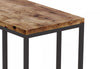 19” C-Shaped End Table With Metal Frame - Brown Reclaimed Wood | Table de bout en forme de C de 19 po avec armature en métal - bois recyclé brun