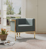 Paramount Modern Velvet Lounge Chair in Warm Gray - Set of 2 | Fauteuil lounge moderne en velours Paramount coloris gris chaud - Lot de 2