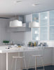 Dainolite Kup 1 Light Metal Pendant White Finish Lamp|Luminaire suspendu Kup de Dainolite en métal, avec fini blanc et 1 ampoule