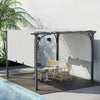 Outsunny 10' X 10' Outdoor Pergola Patio Gazebo Retractable Canopy, White|Outsunny 10'x10' Pergola Exterieure Patio Gazebo Auvent Retractable, Blanc