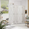 Homcom 5.6ft 4-panel Wooden Room Divider With Foldable Design|Homcom Separateur De Piece En Bois A 4 Panneaux De 5.6" Pliable