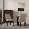 Beever Modern Wood Chenille Dining Chair in Taupe - Set of 2 | Chaise de salle a manger moderne en bois et chenille Beever, taupe - Lot de 2