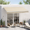 Outsunny 12' X 8' Retractable Awning Patio Awnings Sun Shade Shelter Cream|Outsunny 12' X 8' Store Retractable Stores De Terrasse Abri Solaire Creme