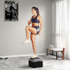 Soozier Aerobic Exercise Step Platform, 5- Level Height Adjustable Stepper, Fitness Step for Home Gym, 4" 6" 8" 10" 12" , Grey