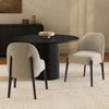 Oslo Contemporary Modern Chenille Wood Side Chair in Taupe - Set of 2 | Chaise laterale contemporaine moderne Oslo en bois et chenille taupe - Lot de 2
