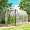 Outsunny Polytunnel Greenhouse with Mesh Window, Grow House Tent, Clear