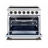 Forno Massimo 36 Inch Freestanding Electric Range, 5 radiant burners, 5.36 cu.ft., White - FFSEL6020-36WHT | Cuisiniere electrique Massimo de 36 po, 5 foyers radiants, 5,36 pi³, blanc – FFSEL6020-36WHT