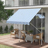 Outsunny 6.6'x5' Manual Retractable Patio Awning Window Door Sun Shade Deck Canopy Shelter Water Res|Outsunny Store Banne Manuel Retractable Inclinaison Reglable Installation Rapide Metal Alu Polyester