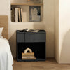 Clive Mid-Century Modern 22" Nightstand in Black (1-Drawer) | Table de nuit Clive style milieu du siecle moderne 56 cm en noir (1 tiroir)