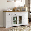 HOMCOM Sideboard Buffet Cabinet, Coffee Bar Cabinet, Distressed White